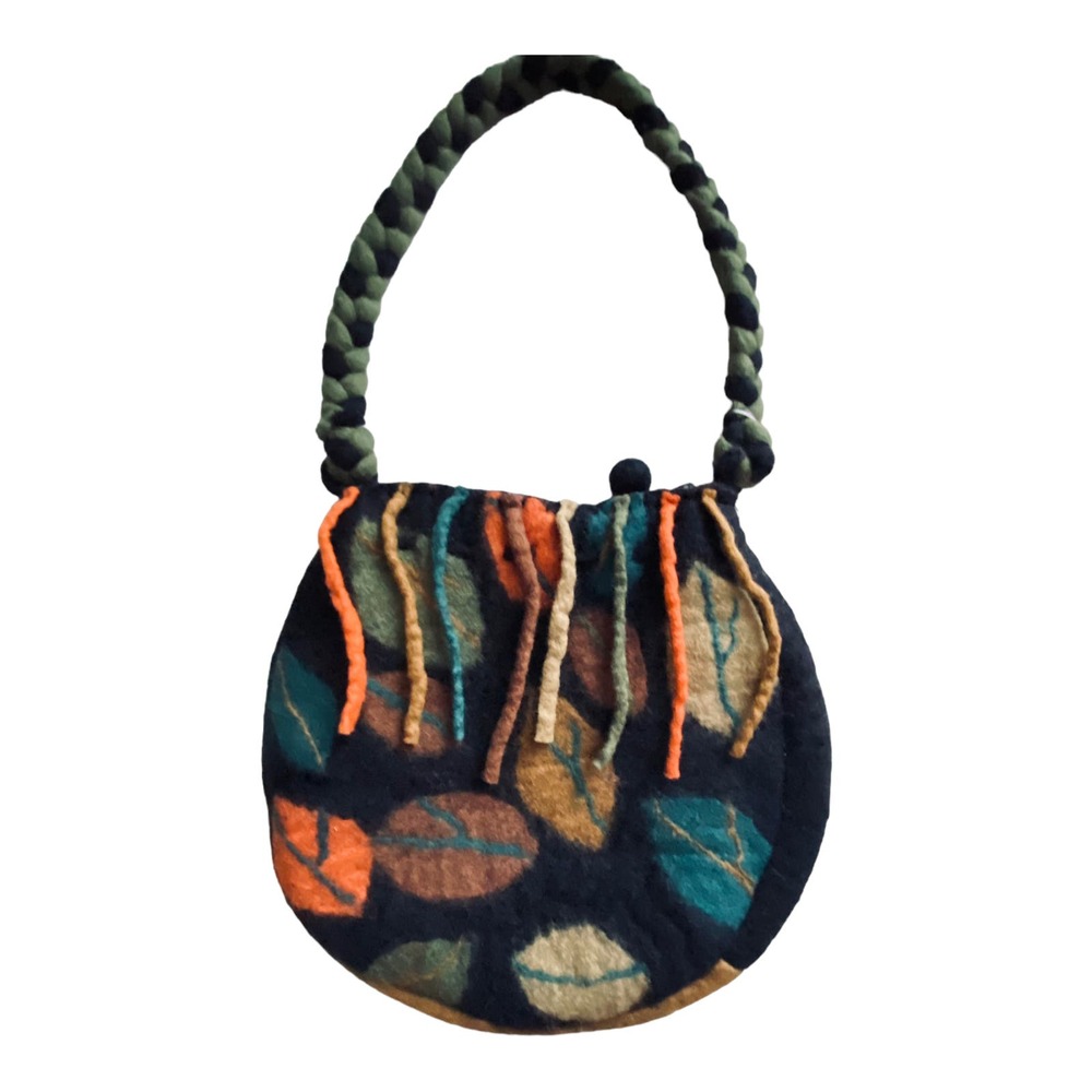 Wool Purse Rising Tide Autumn Leaf Handbag